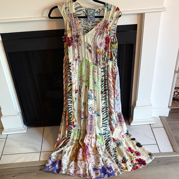 Johnny Was Multicolor Floral and Zebra Maxi Dress - Picture 2 of 3